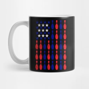 American Flag Bowling Bowler Bowling Team Mug